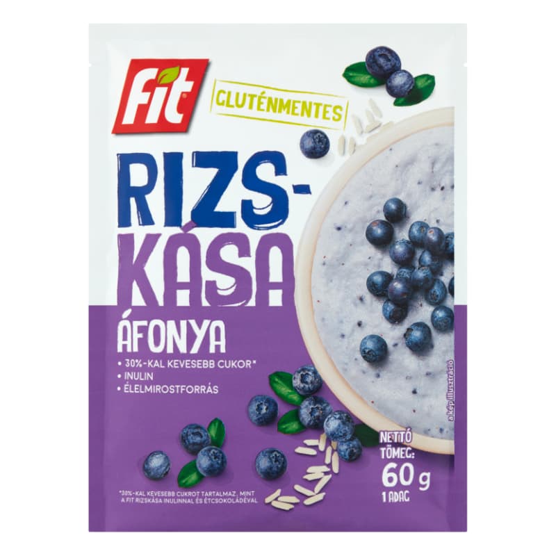 Fit Rice Porridge with blueberries