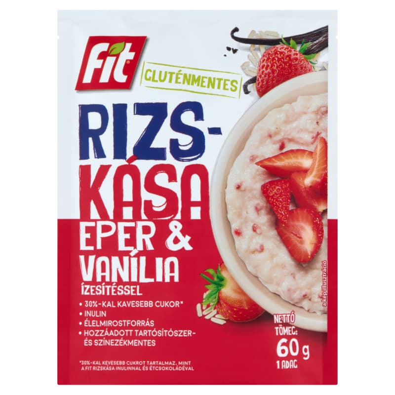 Fit Rice Porridge with strawbery