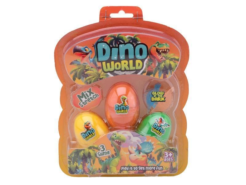 Dino Word - 3 slime eggs with glow in the dark din