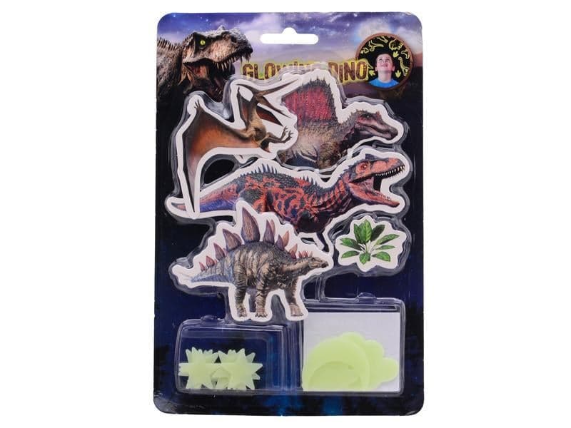 Glow in the dark dino wall stickers, 2 assorted