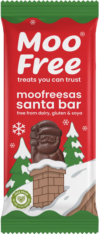 Moo Free Santa Bar with Cereal Ball Inclusions
