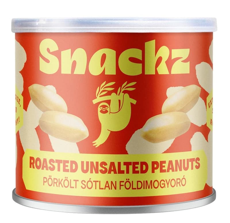 Snackz sótlan földimogyoró fémdobozban