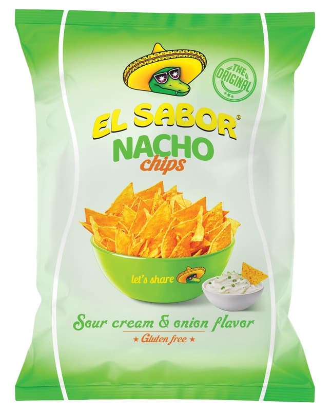 El Sabor nacho chips sour cream & onion