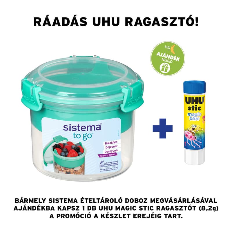 Sistema TO GO Ételtároló reggelire + tál