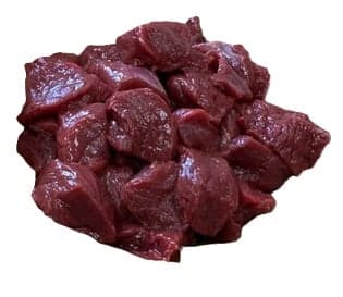 Red deer goulash meat
