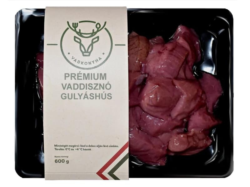 Wild boar goulash meat