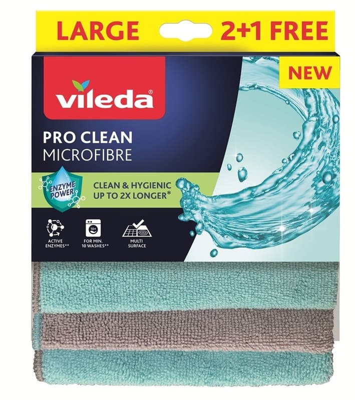 Vileda Pro Clean mikroszálas törlőkendő 2+1x