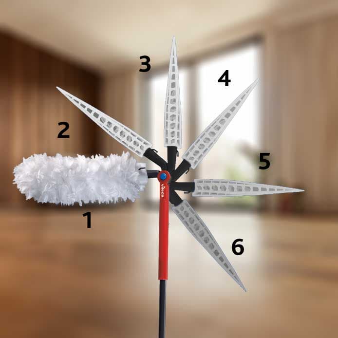 Vileda Flex&Catch long handle duster kit