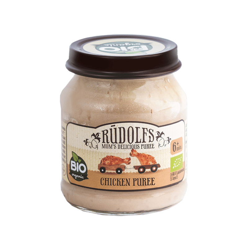 Rudolfs-Bio chicken puree 6 months/120 g