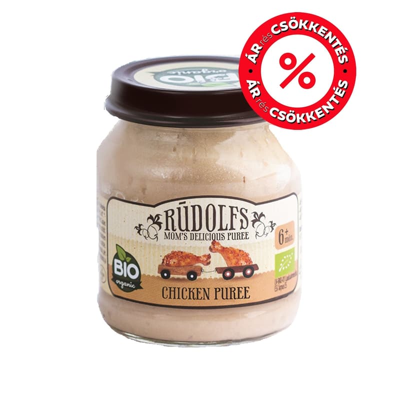 Rudolfs-Bio chicken puree 6 months/120 g