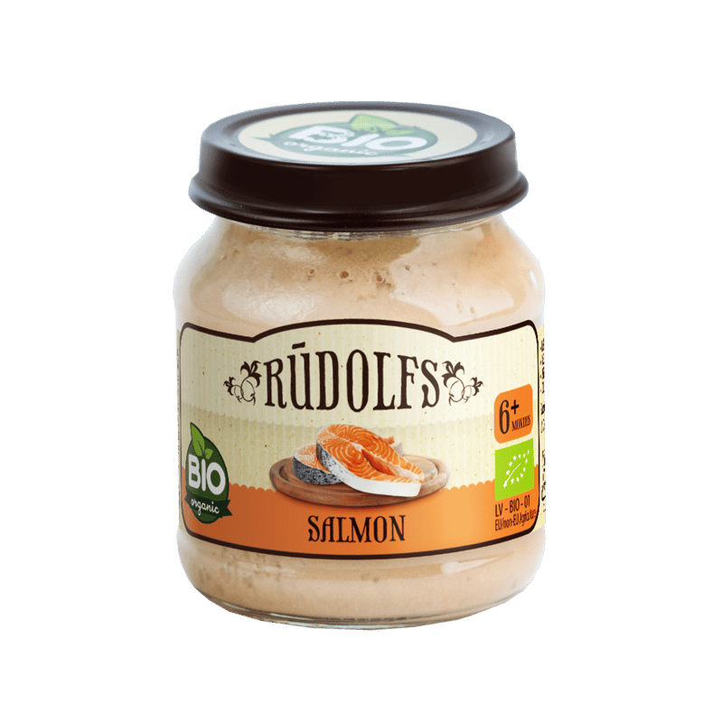 Rudolfs-Bio salmon puree 6 months/115 g