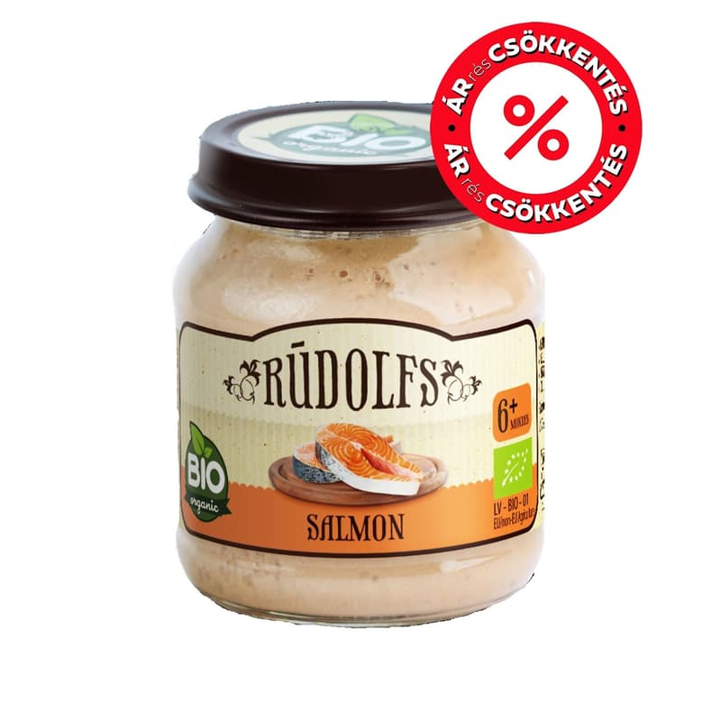 Rudolfs-Bio salmon puree 6 months/115 g