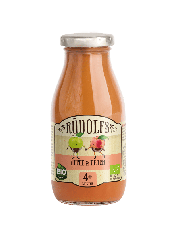 Rudolfs-Bio apple-peach fruit drink 4 months/260 ml