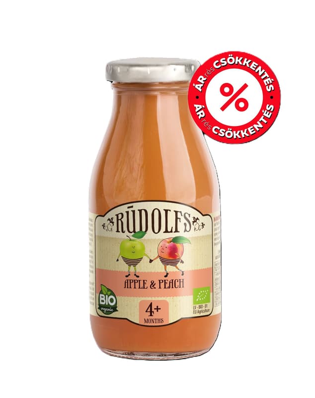 Rudolfs-Bio apple-peach fruit drink 4 months/260 ml
