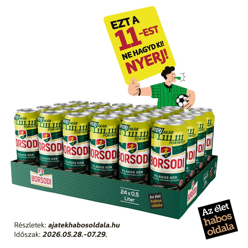 Borsodi beer can 0. 5l