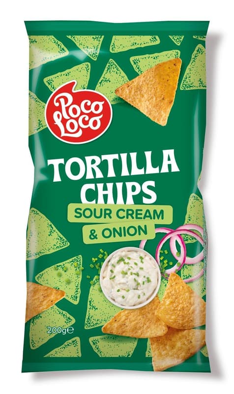 PL Tortilla Chips Onion-Sour Cream Flavoured 200g