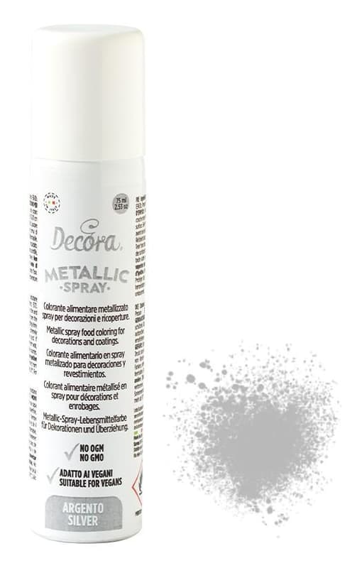 Decora Ezüst metál színű színező spray