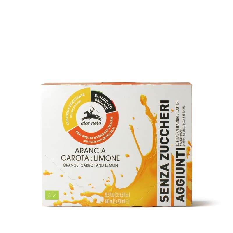 Alce Nero Organic orange, carrot and lemon juice