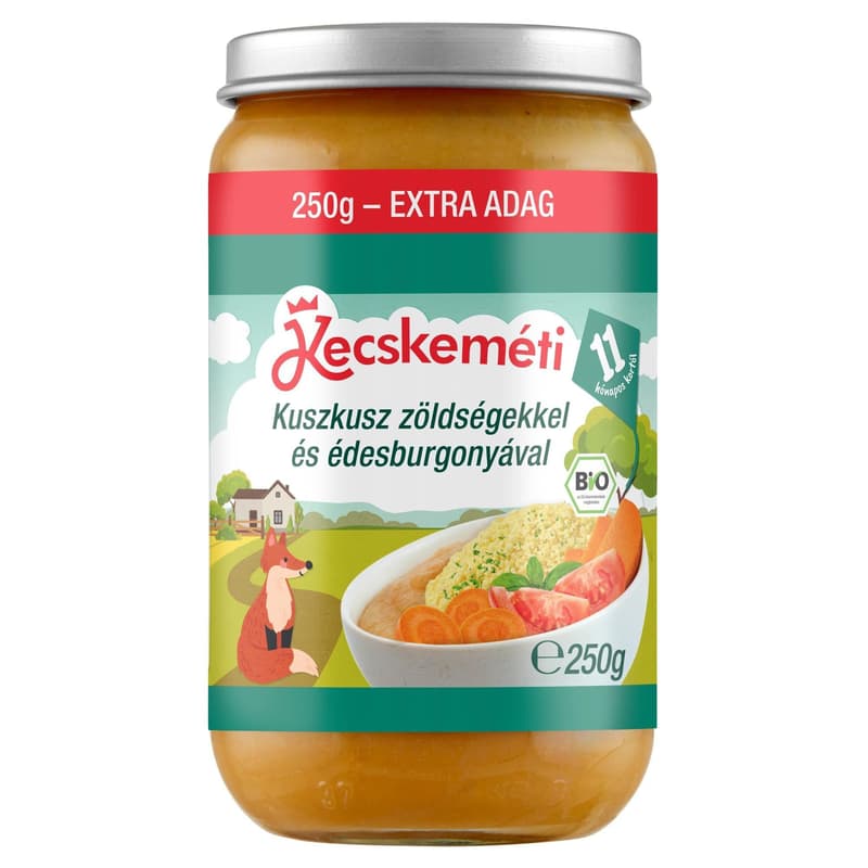 Kecskeméti Couscous with vegetables and sweet potatoes, from 11 months