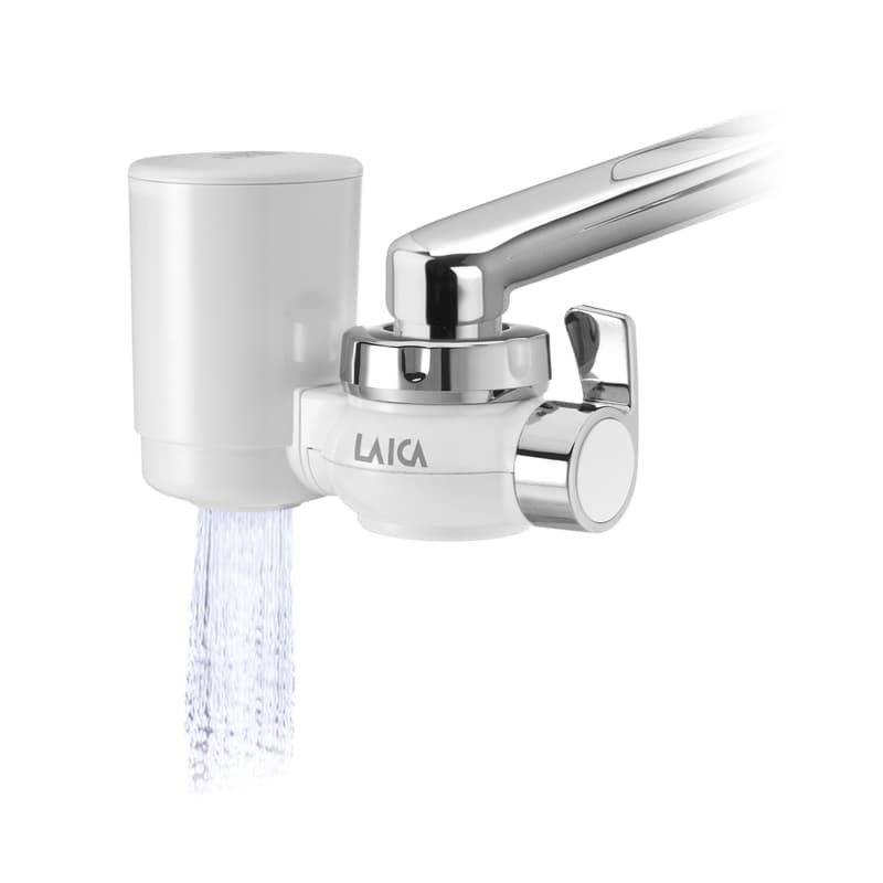 LAICA Genova HYDROSMART rendszerű csapra szerelhető mikroplasztik-stop vízszűrő 900L/3hó
