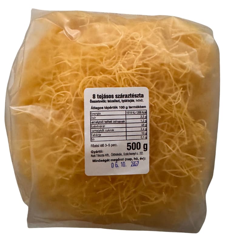 Óföldeáki - 8 tojásos cérnametélt