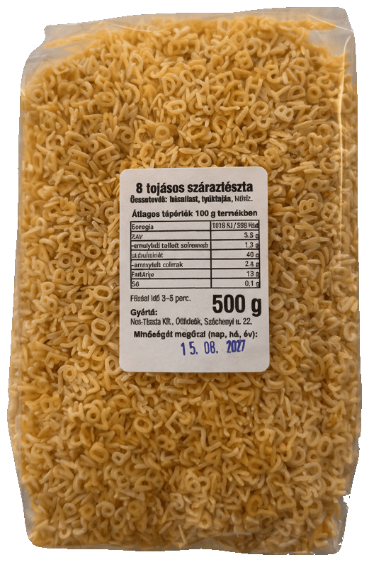 Alphabet egg pasta