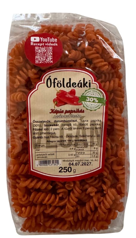 sweet red pepper fusilli