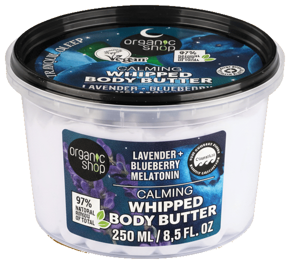 Organic Shop Sleeping Calming Whipped Body Butter For Tender Sleep, 250 ml