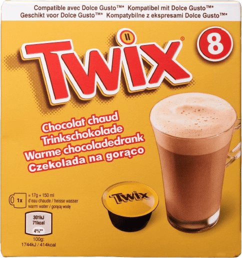 Twix Dolce Gusto compatible hot chocolate 8x15g
