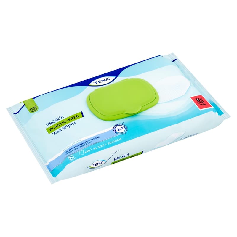 Tena Plastic-Free Wet Wipes