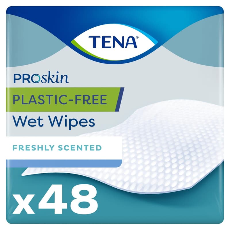 Tena Plastic-Free Wet Wipes