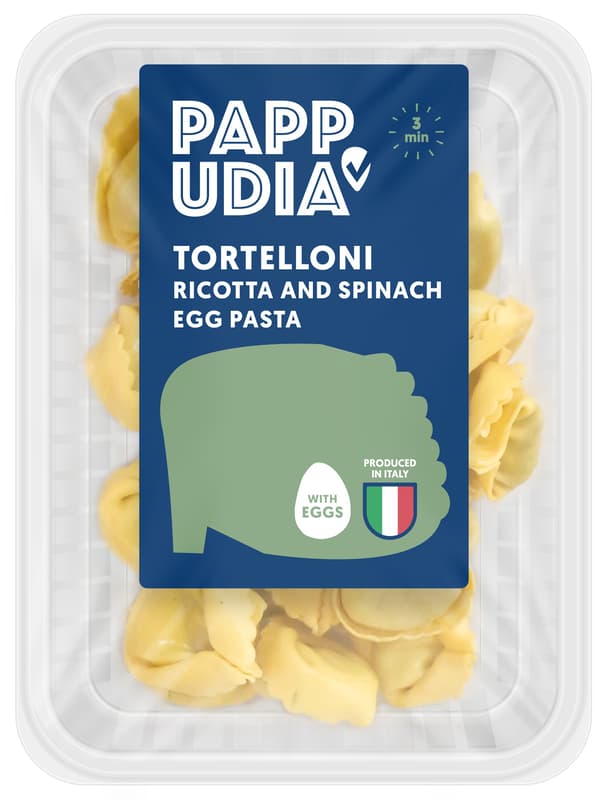 Pappudia Tortelloni ricotta and spinach egg pasta