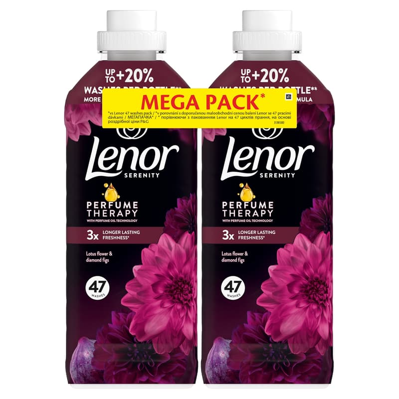 Lenor Fabric Softener Lotus Flower for 94 washes, 2x987 ml