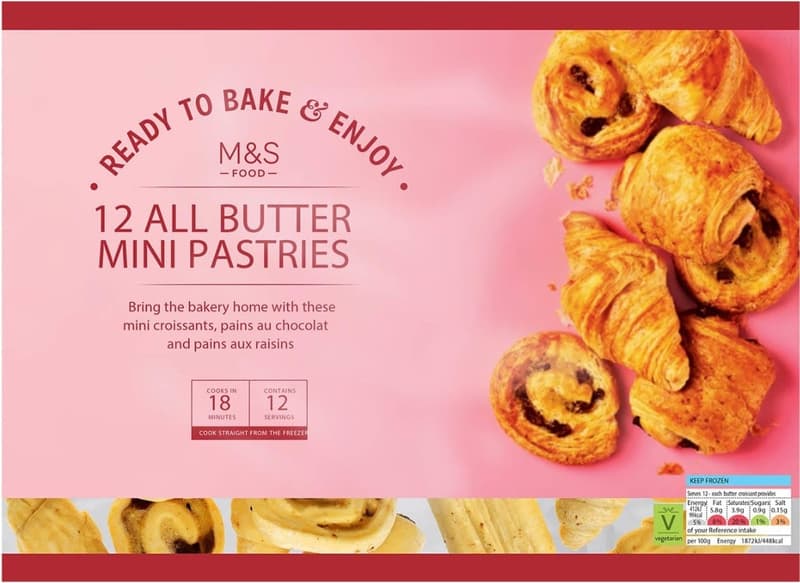 M&S Food 12 All Butter Mini Pastries