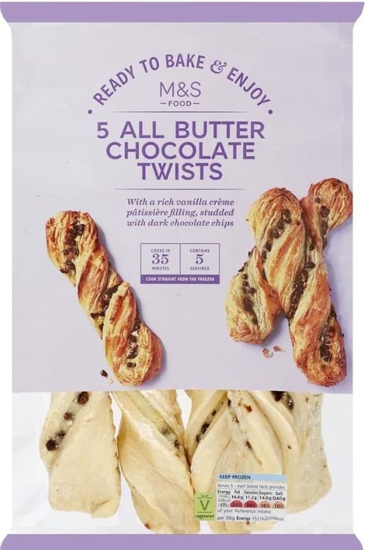 M&S Food 5 All Butter Chocolate Twists