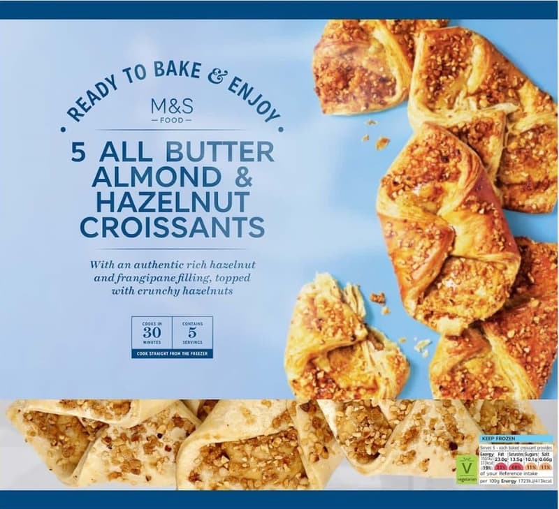 M&S Food 5 All Butter Almond & Hazelnut Croissants