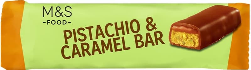 chocolate, pistachio bar