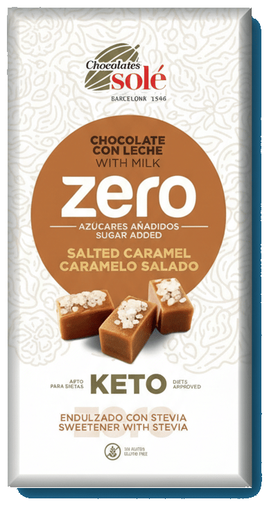 Chocolates Solé Tejcsokoládé sós karamell ízű, steviával édesítve