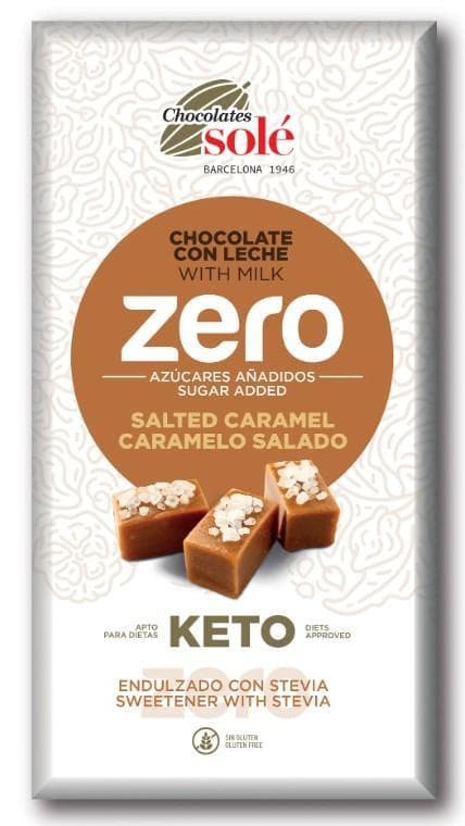 Chocolates Solé Tejcsokoládé sós karamell ízű, steviával édesítve