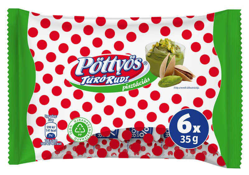 Pöttyös Túró Rudi pistachio (6×35G)