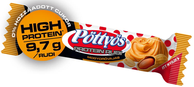 Pöttyös Rudi protein bar peanut butter