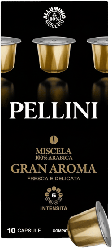 PELLINI Gran Aroma Nespresso compatible aluminum coffee capsule (55 g)