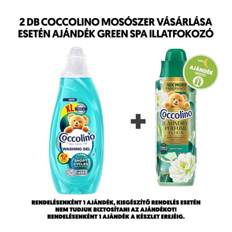 Coccolino Wonder Wash Speed Clean mosószer gyors mosáshoz, 2. 16 l