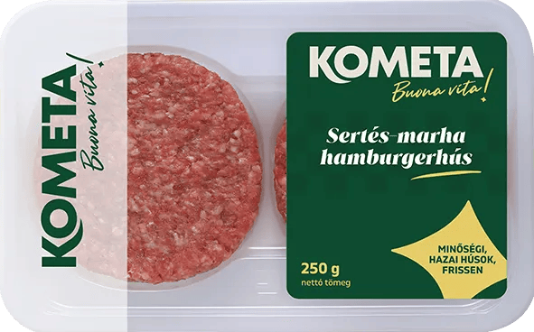 Kométa sertés-marha hamburgerhús
