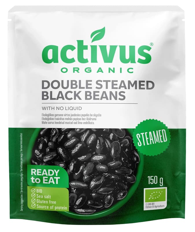 Activus Organic Steamed Black Beans