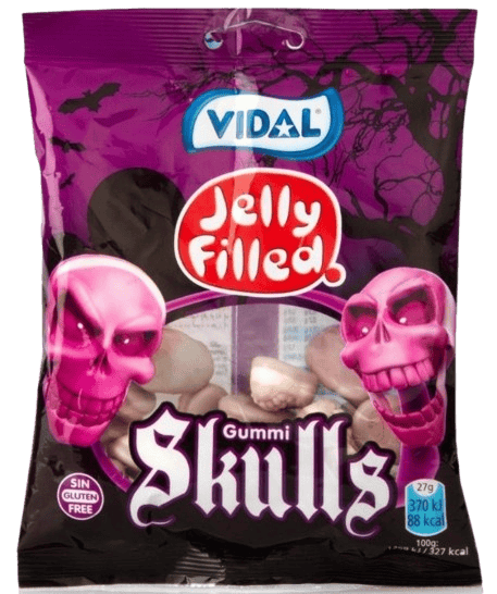 Vidal Filled Skulls gummies