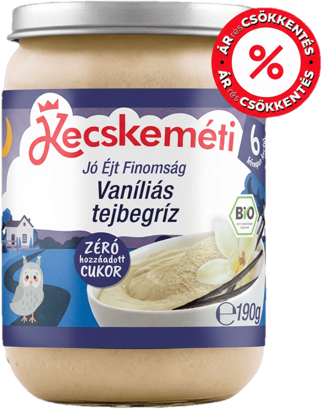 Kecskeméti Organic Vanilla Semolina Porridge, from 6 months