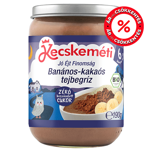 Kecskeméti Bio Banános-kakaós tejbegríz, 6 hónapos kortól