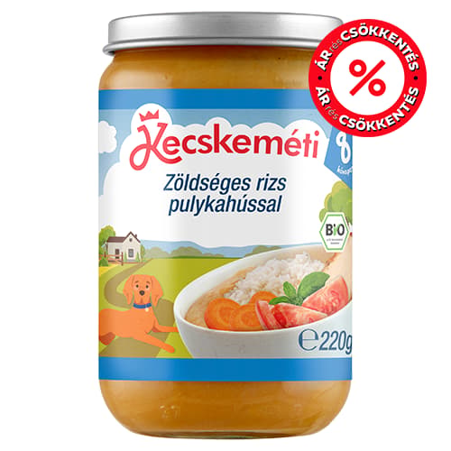 Kecskeméti Organic Vegetable Rice with Turkey, from 8 months