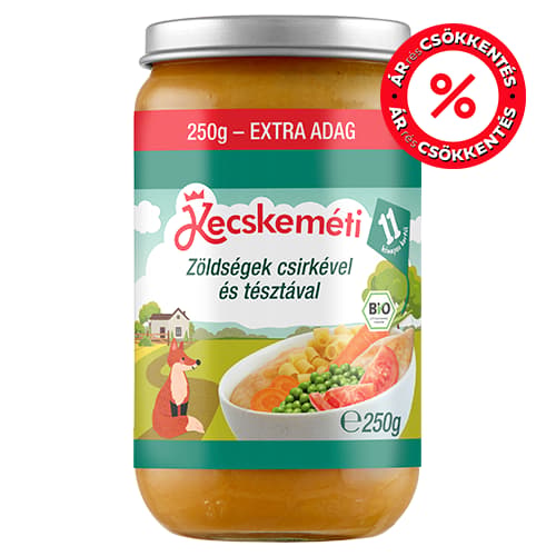 Kecskeméti Organic Vegetables with Chicken and Pasta, from 11 months